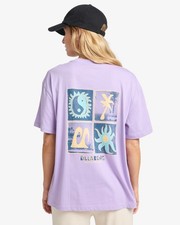 BILLABONG - Womens Mixing Vibes T-Shirt - Light Purple - Short Sleeve Tee