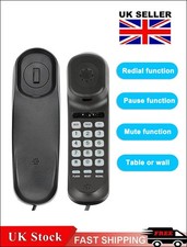 Corded Landline Phone: Wall/Table Mount, Redial, Pause, Mute for Office/Home