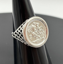 Sterling silver sovereign coin - sterling,