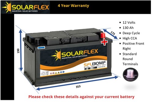 12v 130ah leisure battery deep - 130ah,