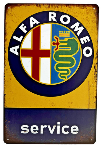 Alfa romeo service tin - service, sign