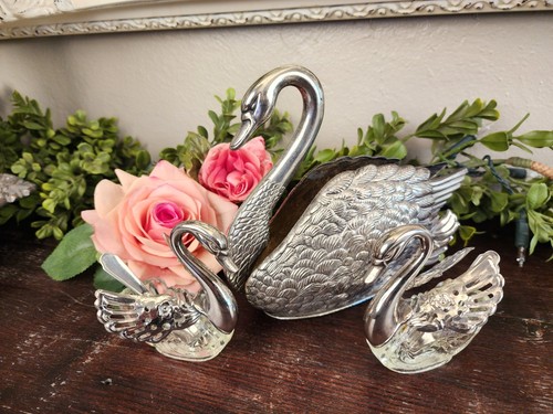 Vintage silverplate crystal - vintage,
