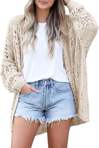 Womens crochet cardigan kimono - cardigan,