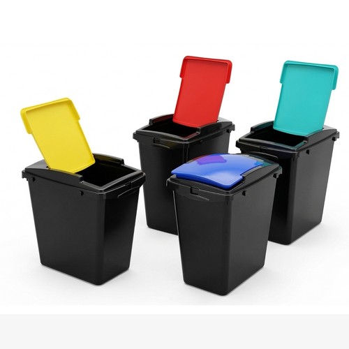 Litre black plastic waste - litre,