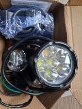 Motorcycle Aux/Spotlights with Switch, cables and "engine bar" Clamps.