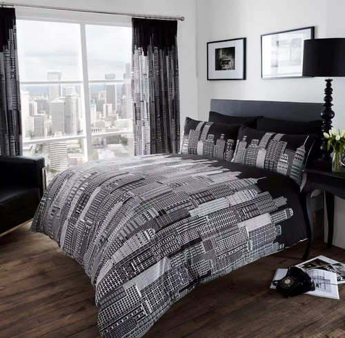 Skyline pattern duvet quilt - skyline,