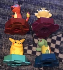 4 Applause Figure Pokemon Bank Coin Money Box Pikachu Squirtle Meowth Charmander