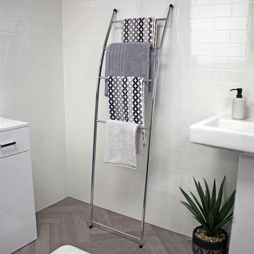 Chrome towel rail freestanding - rail,