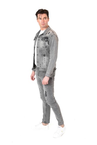 Mens denim stretch jacket - stretch,