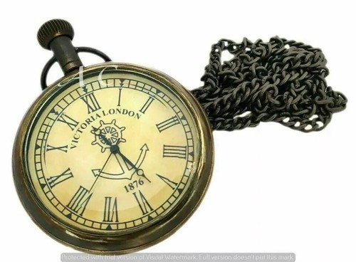 Brass pocket watch victorian - pocket,