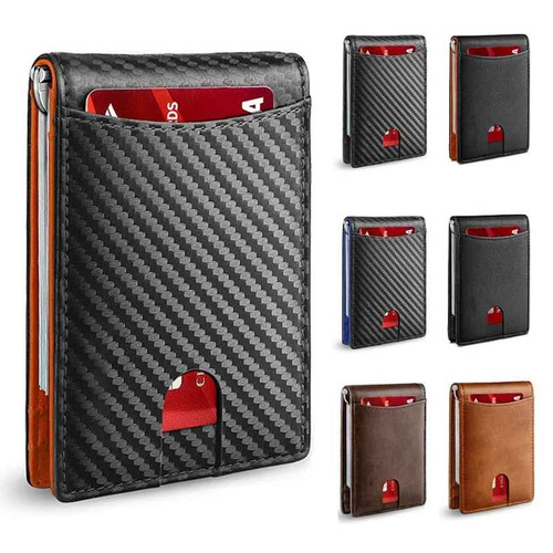 Genuine leather slim wallet - genuine,