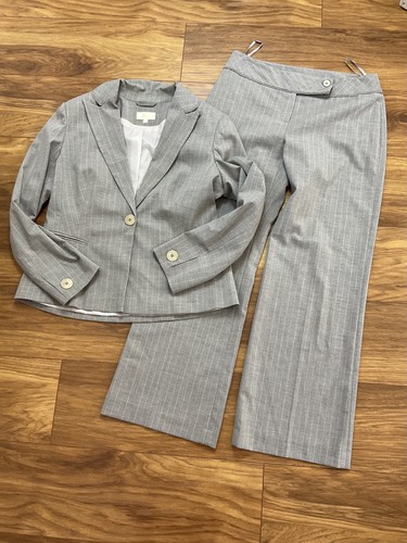 Grey pinstripe trouser - pinstripe,
