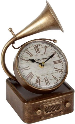 Hometime metal mantel clock - mantel,