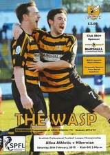 Alloa Athletic v Hibernian Scottish Championship League 28th Feb 2015