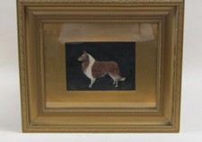 G INMAN, PORTRAIT OF A COLLIE DOG SIGNED OIL PAINTING ON BOARD