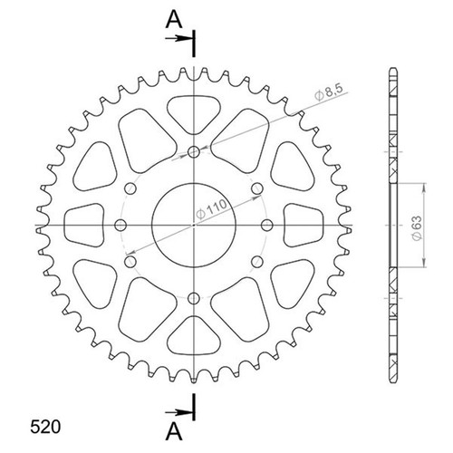 Aluminum crown step - crown, 520
