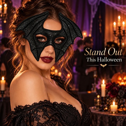 Halloween bat masquerade - bat, face
