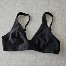 Sloggi Basic+ Soft Bra 34A Organic Cotton Women's Wireless Black Bra