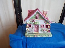 Royal Albert Old Country Rose 2-Pc Cottage Votive Candle Holder House #28831-430