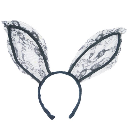 Lace bunny ear headband - ear,
