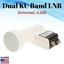 Universal Dual KU Band LNB LNBF 0.3dB FTA Linear Satellite Dish 2 Ports HD Ready
