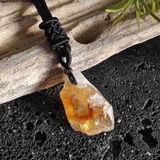 Raw Citrine Crystal Pendant