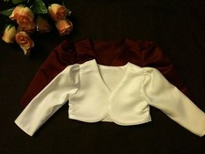 Baby Girls Bolero Shrug Caridgan Long Sleeve Communion Christening Jacket 6M-10Y