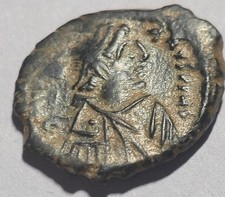 Oryginal Hammered Byzantine  Justinian I Empire Coin 527-565