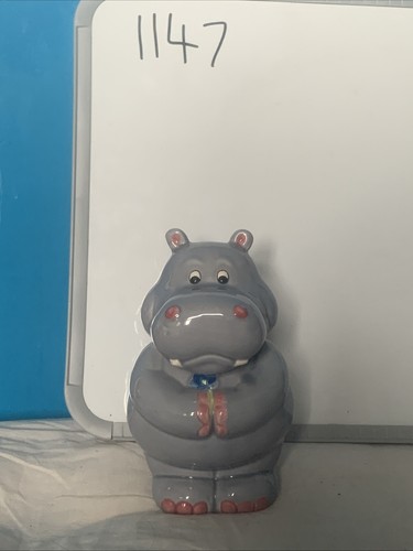 Vintage ceramic hippo money - vintage,