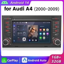 Android 14 Radio Carplay Stereo Sat Nav GPS BT DAB+ For Audi A4 B6 B7 2000-2009