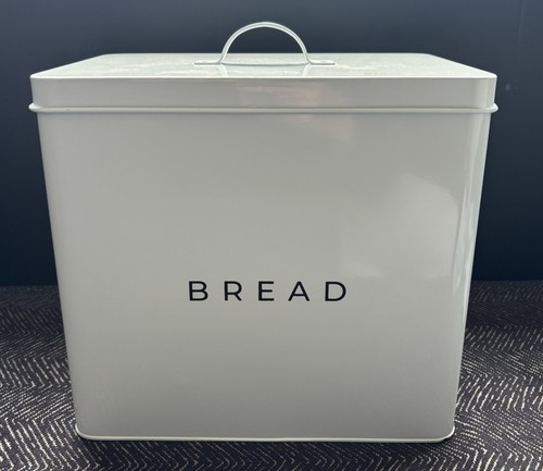 White bread bin - white, black