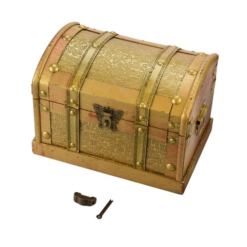 Wooden pirate treasure - pirate, chest