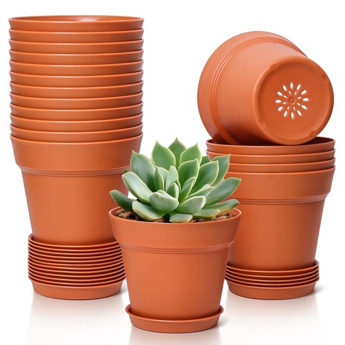 Pack inch terracotta pots - 4,