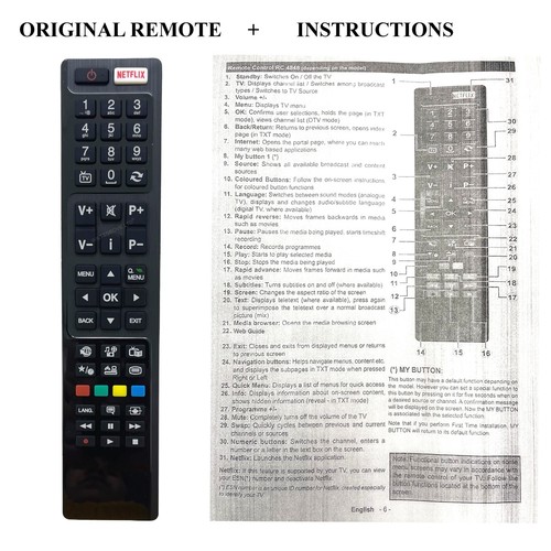 New genuine rc4848 tv remote - genuine,