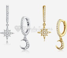 Moon & Star Small Hoop Huggies