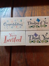 Whispers Design Collection MULTI PACK WOODEN/RUBBER STAMPS. See Scans
