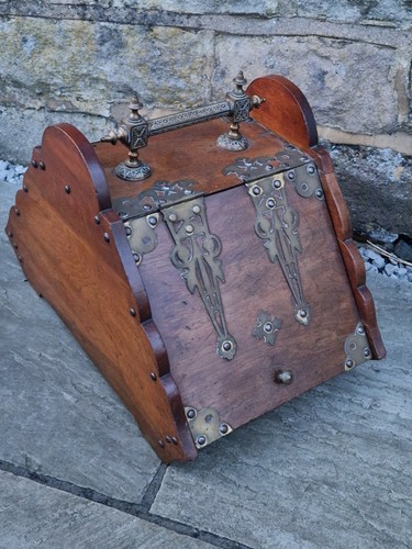Vintage large log firebox coal - log,