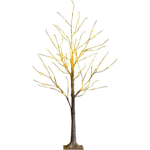 4ft silver twig - silver, warm