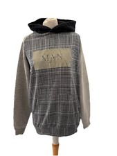 Boohoo Man blue Hooded Jumper Size M Long Sleeve Pullover mens 