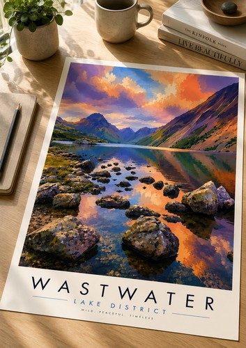 Lake district wastwater poster - district,