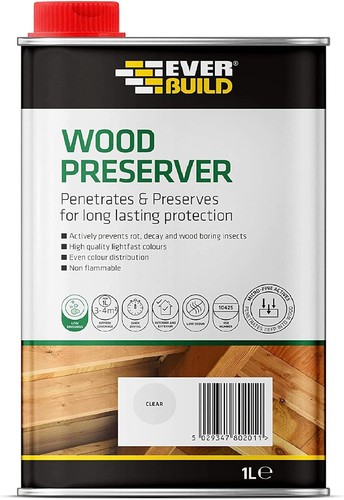 Everbuild wood preserver clear - wood,