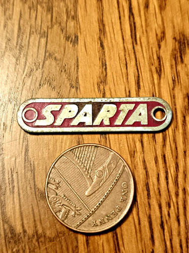 Badge plaque sparta cycles - badge/plaque,