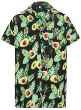 AVOCADO HAWAIIAN SHIRT STAG GUAC GUACAMOLE VEGAN LOUD MENS ALOHA FRUIT BEER UK