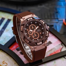 Fashion Men Quartz Watch Brown