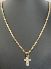 14ct GOLD DIAMOND CROSS 9ct