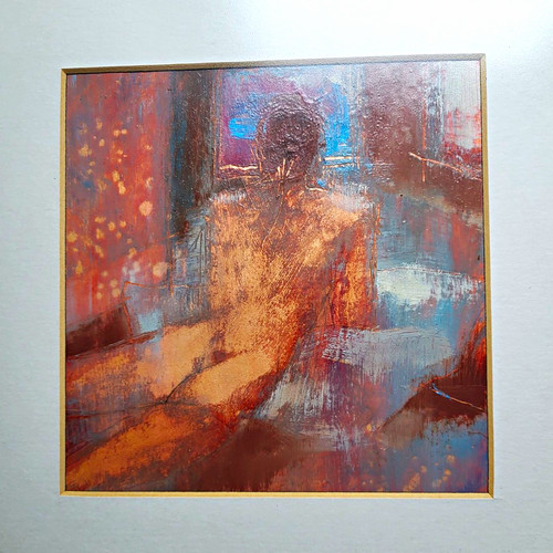Abstract nude figure painting - nude,