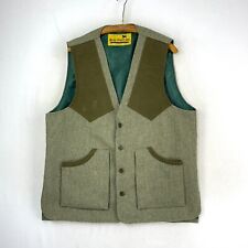Bob Parratt Tweed Shooting Vest Mens XL Green Country Sporting Gilet Waistcoat