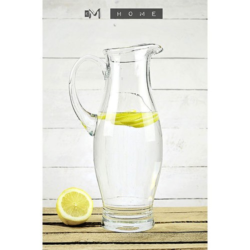 Handmade clear glass - clear, jug