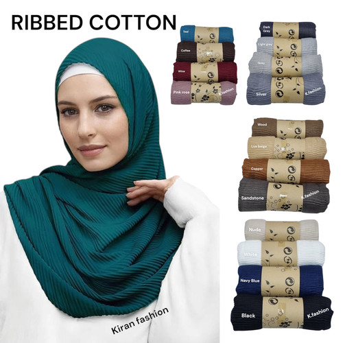 New lux pleated ribbed - new, cotton