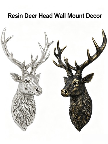 Resin stag deer - resin, head